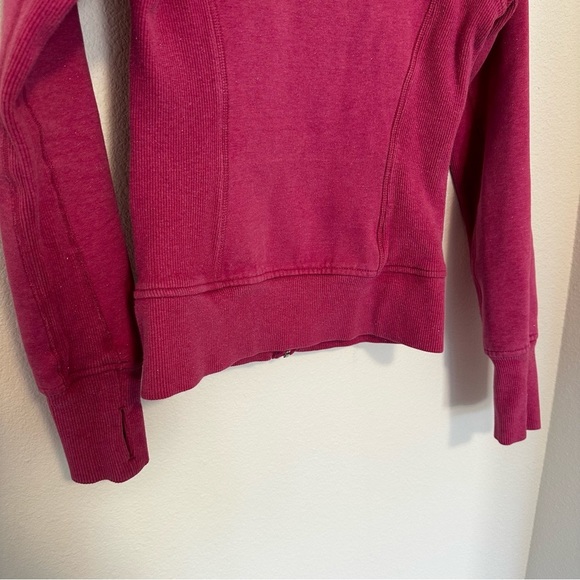 Lululemon Cuddle Up Full Zip Jacket Sparkly Pink Size 2 Women’s Side Pockets - Picture 9 of 14